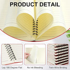 Yahenda 18 Pcs Spiral Notebook Bulk A5 Journal Lined 8.3'' x 5.5'' Writing - Image 3