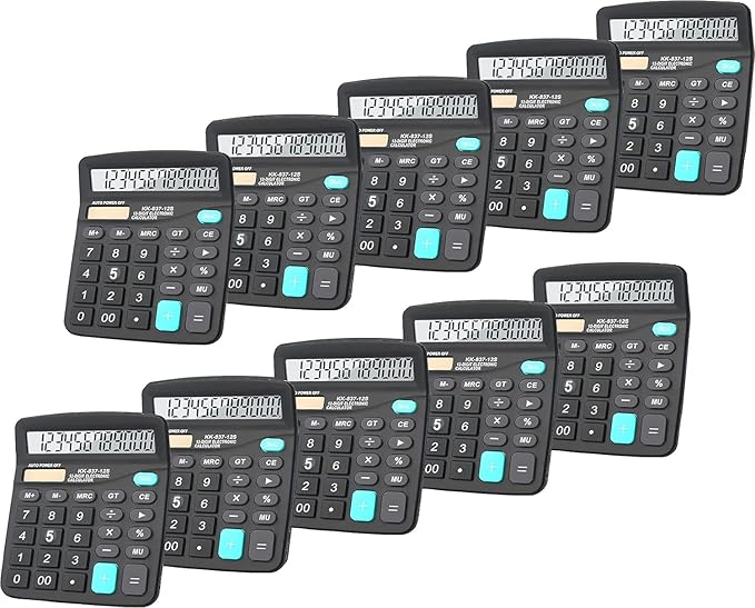 Calculators, BESTWYA 12-Digit Dual Power Handheld Desktop Calculator by BESTWYA