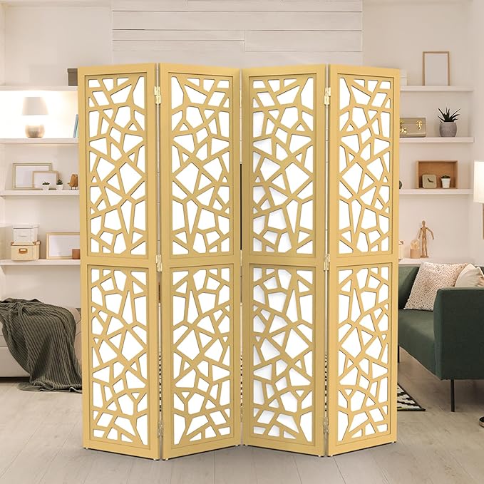 VINGLI 70'' H Room Divider, Non-Woven Fabric Privacy Screen, Indoor Partition - Image 8