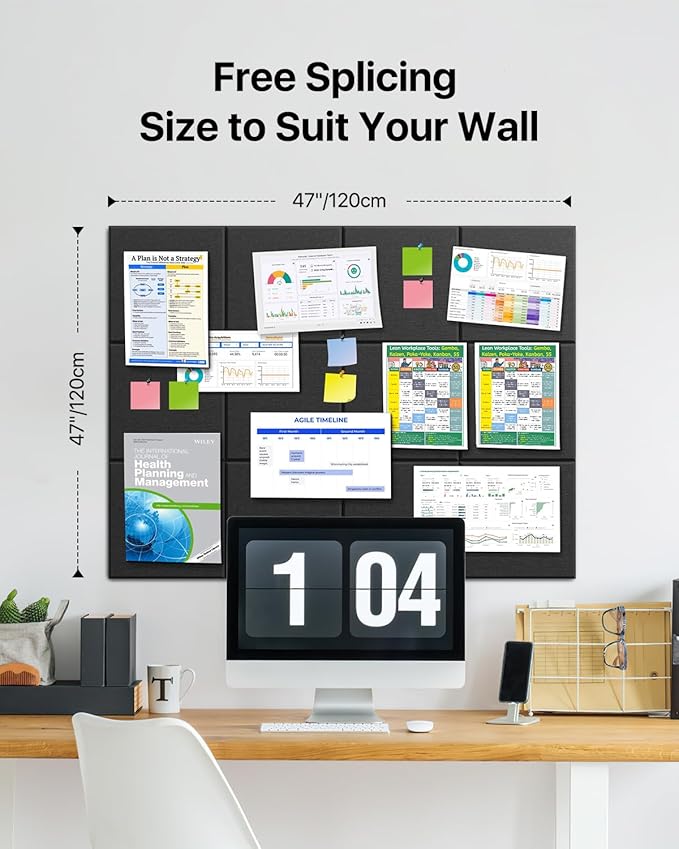 Large Cork Boards for Walls, Cork Boards for Office Decor, Felt Board - Image 2