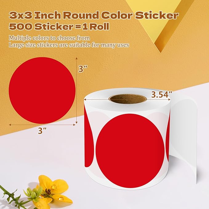 3 Inch Round Color Coding Labels - Image 2