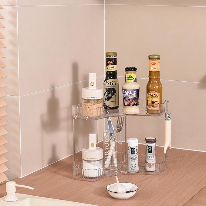 Trdongxu 2-Tier Corner Bathroom Organizer Countertop - Image 6