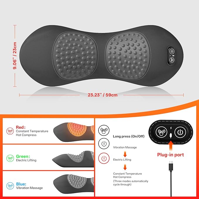 SUDAHIA 3-in-1 Electric Lumbar Support Pillow - Image 6