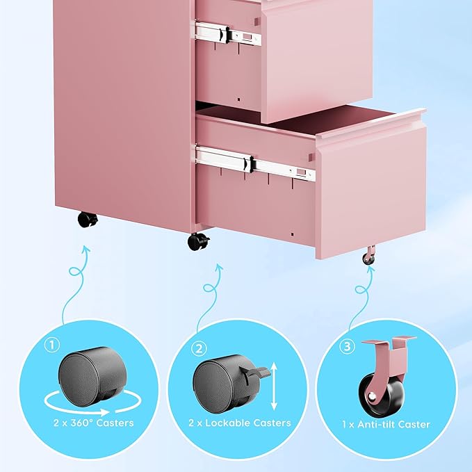 METAN 2 Drawer File Cabinet - Image 6