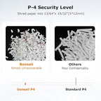 Bonsaii 12-Sheet Micro Cut Shredder, P-4 Security Level, Shreds Paper, Credit - Image 4