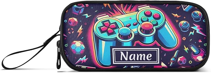 BOENLE Custom Bright Game Joystick Pencil Case Box Boys Girls Personalized Name - Image 8
