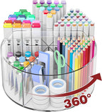 Absonic Acrylic Pen Holder Pencil Organizer, 360-Degree Rotating Pencil Holder by Absonic