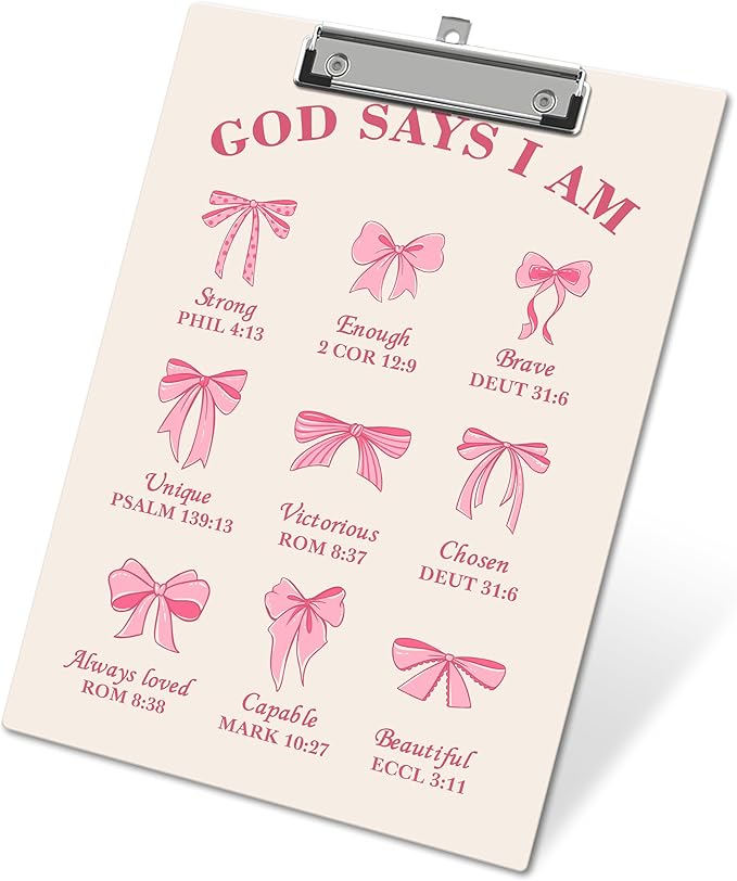 APIILVPQ Bible Clipboard, Christian Prayer Wooden Clip Boards by Unknown