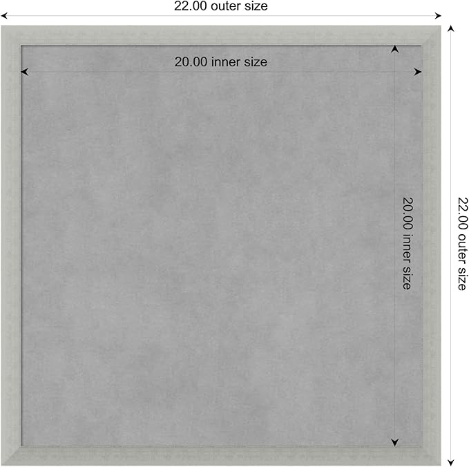 Amanti Art Silver Framed Magnetic Board 22x22 Medium Vision Board - Image 4