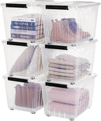 Citylife 82 QT Clear Plastic Storage Bins - Image 8