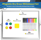 Dry Erase White Board, 16inX12in Large Magnetic Desktop Whiteboard - Image 2