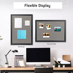 Bulletin Board 36 x 24 Inch, 100% Wood Framed Canvas Cork Board - Image 8