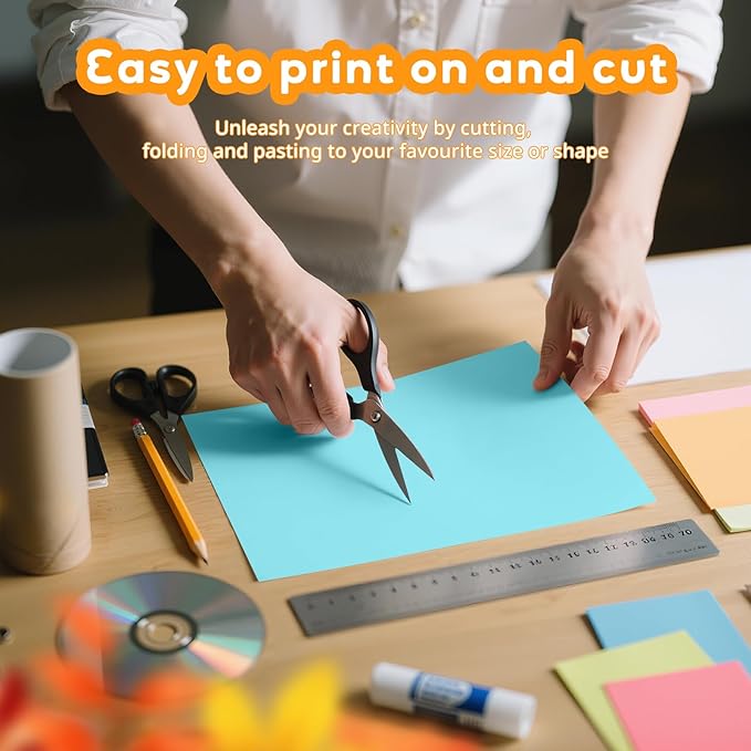 Light Blue Cardstock 8.5" x 11 ", Cardstock Paper, Colored Paper, 40 Sheets - Image 4