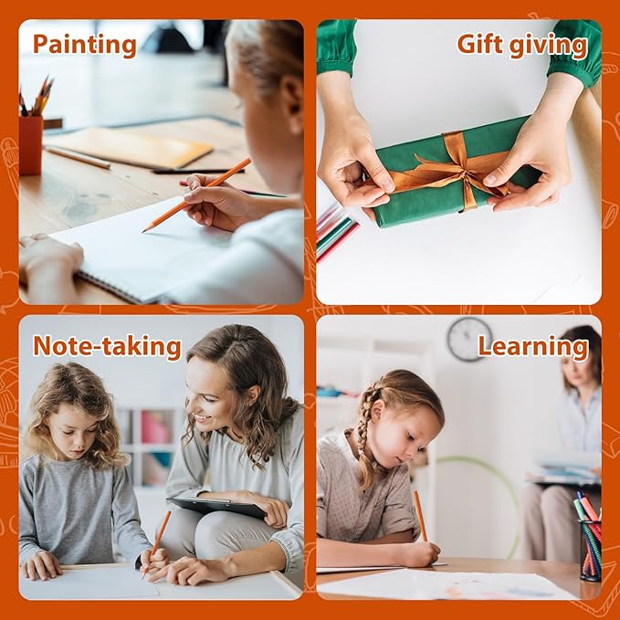 sqzrmdcg 36 PCS Orange Colored Pencils, Pre-sharpened Professional Wooden Art - Image 7