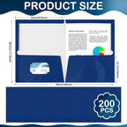 Yeaqee 200 Pack 2 Pockets Glossy Laminated Paper Folder First Day of School - Image 2