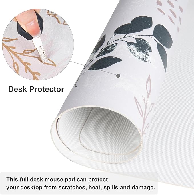 QIYI Large Mouse Pad for Desk, Cute Desk Mat for Desktop, Women Girls Office - Image 5