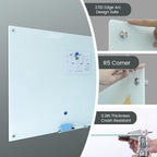 Magnetic Glass Dry Erase Board 36"x60" Glass Whiteboard 36"x60" Wall Mounted - Image 7