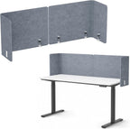 desk privacy panel, 48" × 19" l-shaped cubicle, main product view