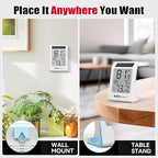 BaldrTherm Room Thermometer Indoor Humidity Meter, Solar-Powered 3.2'' Digital - Image 8