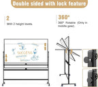 Rolling Whiteboard/w Height Adjustable, Mifuro 72 x 40 Large Portable Dry Erase - Image 4