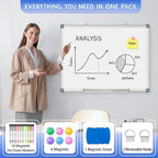 Grtard 18" x 12" White Board Dry Erase, Magnetic Dry Erase Boards, Hanging - Image 2