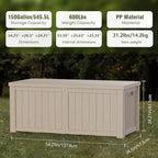 Yardgrace Heavy-Duty 150 Gallon Waterproof Deck Storage Boxes - Image 2