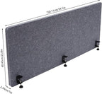 Clamp-on 60" x 24" Desk Divider Privacy Panel - Image 4