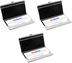 Stephanie Imports Set of 3 Slim & Minimalist Metal Business Card Holder Unisex - Image 3