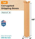 Tall Moving & Shipping Boxes 4 x 4 x 48 inches - Image 2