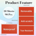 STARLIBOO Removable Colored Labels Stickers, 3X5 Inch Removable Large Label - Image 2