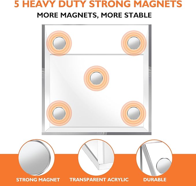 Ameceres Magnetic Pen Holder Classroom Organization Acrylic Marker Holder - Image 3