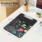 Luminzo Plastic Cute Clipboard Low-Profile Metal Clip, A4 Letter Size 9 x 12.5 - Image 2