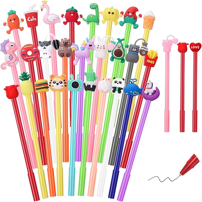 BESARME 30 PCS Cartoon Fun Pens by BESARME