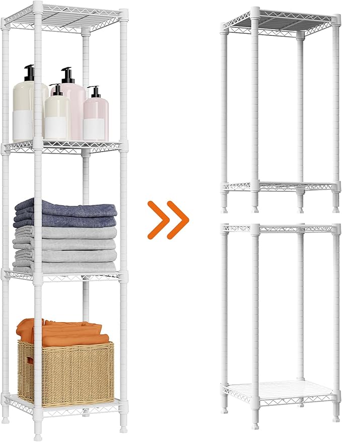 M MZG 480 lbs Storage Shelves 4 Tier Shelving Units - Image 6