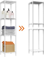 M MZG 480 lbs Storage Shelves 4 Tier Shelving Units - Image 6