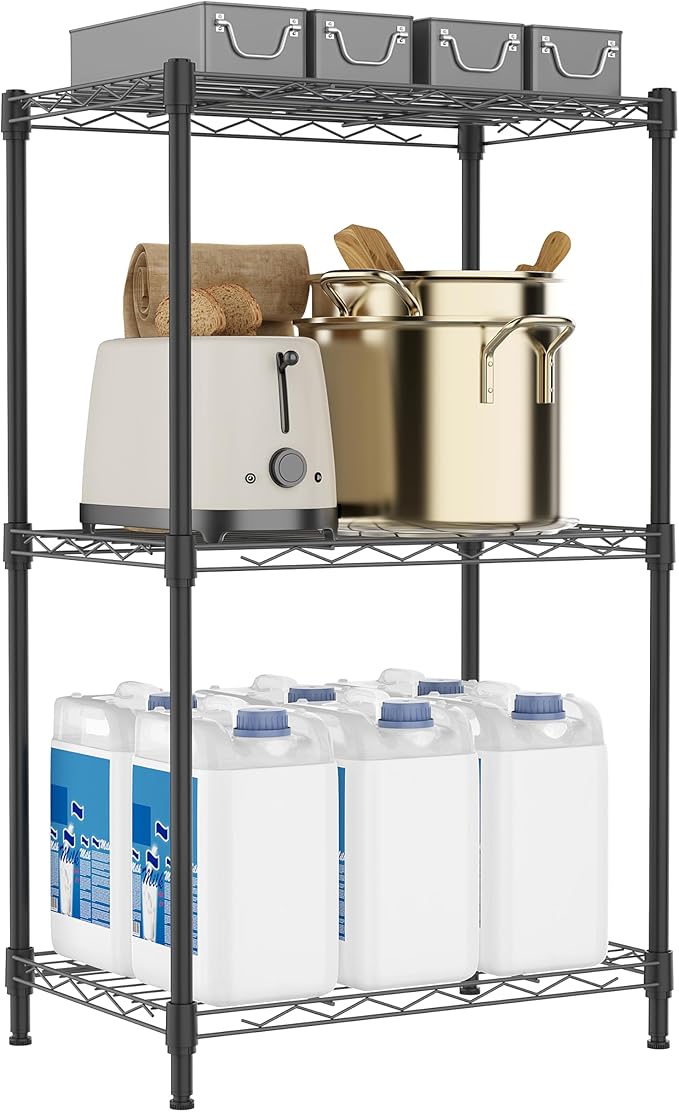 M MZG 3 Tiers Shelf Metal Storage Shelves Wire Rack Closet Organizers by MEIGAOPLASTICANDMETALHKCOLIMITED
