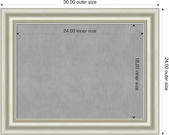 Amanti Art Silver Framed Magnetic Board 24x30 Medium Vision Board - Image 2