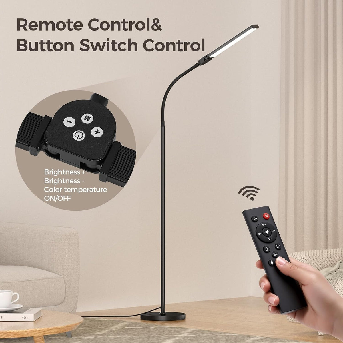 led floor lamp for living room,bright reading lamps showing dimensions