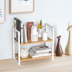 ART-GIFTREE Office Desk Shelf Organizer, Wood Desktop Bookshelf Supplies - Image 4