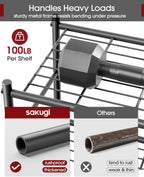 sakugi 5-tier storage rack organizer with hooks, heavy, package contents