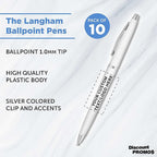 DISCOUNT PROMOS Custom Langham Ballpoint Ink Pen - Image 3