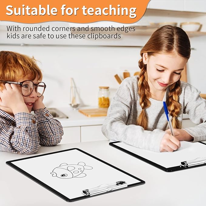 Black Clipboards, PANDRI 6 Pack Plastic Black Clipboards - Image 6