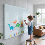 Magnetic Glass Whiteboard 48"x36" Glass Dry Erase Board 48"x36" Frameless Wall - Image 3
