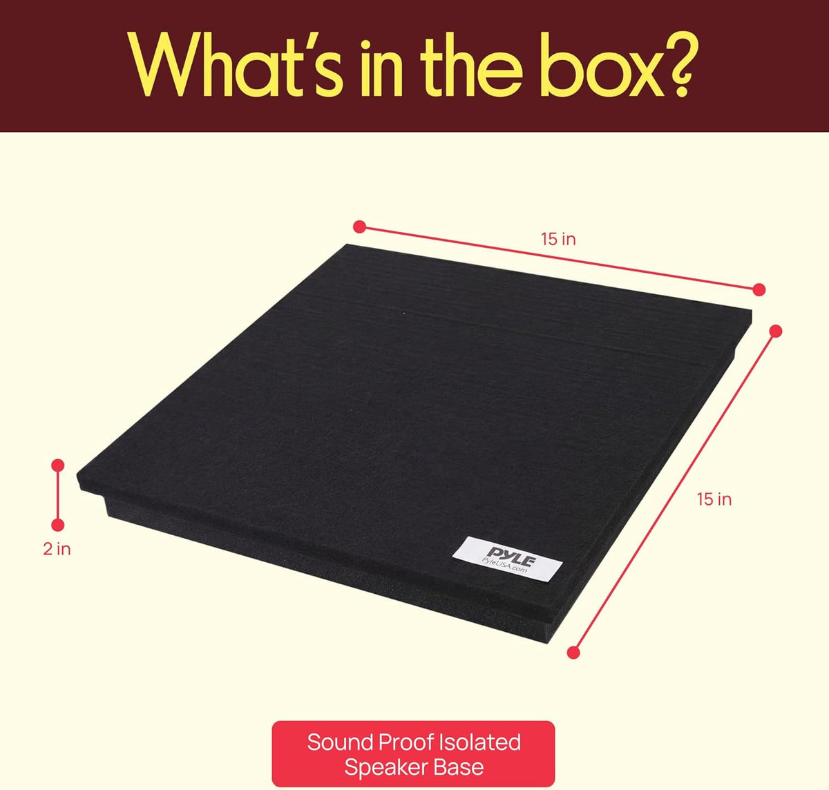 Pyle Sound Dampening Speaker Riser Foam - Audio Acoustic Noise Isolation Plat...