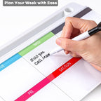 Varhomax Glass Weekly Dry Erase Desk White Board, Desktop to Do List Planner - Image 2