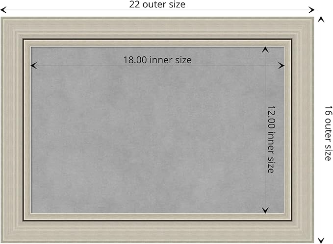 Amanti Art Silver Framed Magnetic Board 16x22 Small Vision Board - Image 4