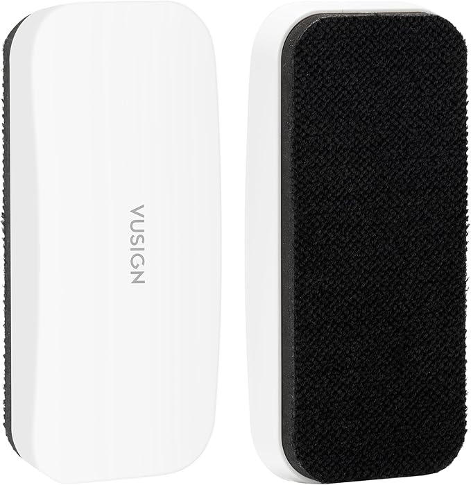 VUSIGN Magnetic Dry Erase White Board Eraser- 2 Pack, Glass Whiteboard Eraser by VUSIGN