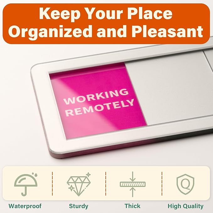 2PK Office Door Signs 6 Options Do Not Disturb, Please Knock, In A Meeting - Image 2