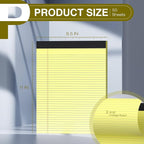 4 Pack Legal Pads 8.5 x 11 College Ruled Colored Note Pads 8.5" x 11" Lined - Image 2
