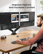 ErGear Dual Monitor Stand up to 33 inches Screen, Load-Bearing Max 22 lbs Each - Image 7